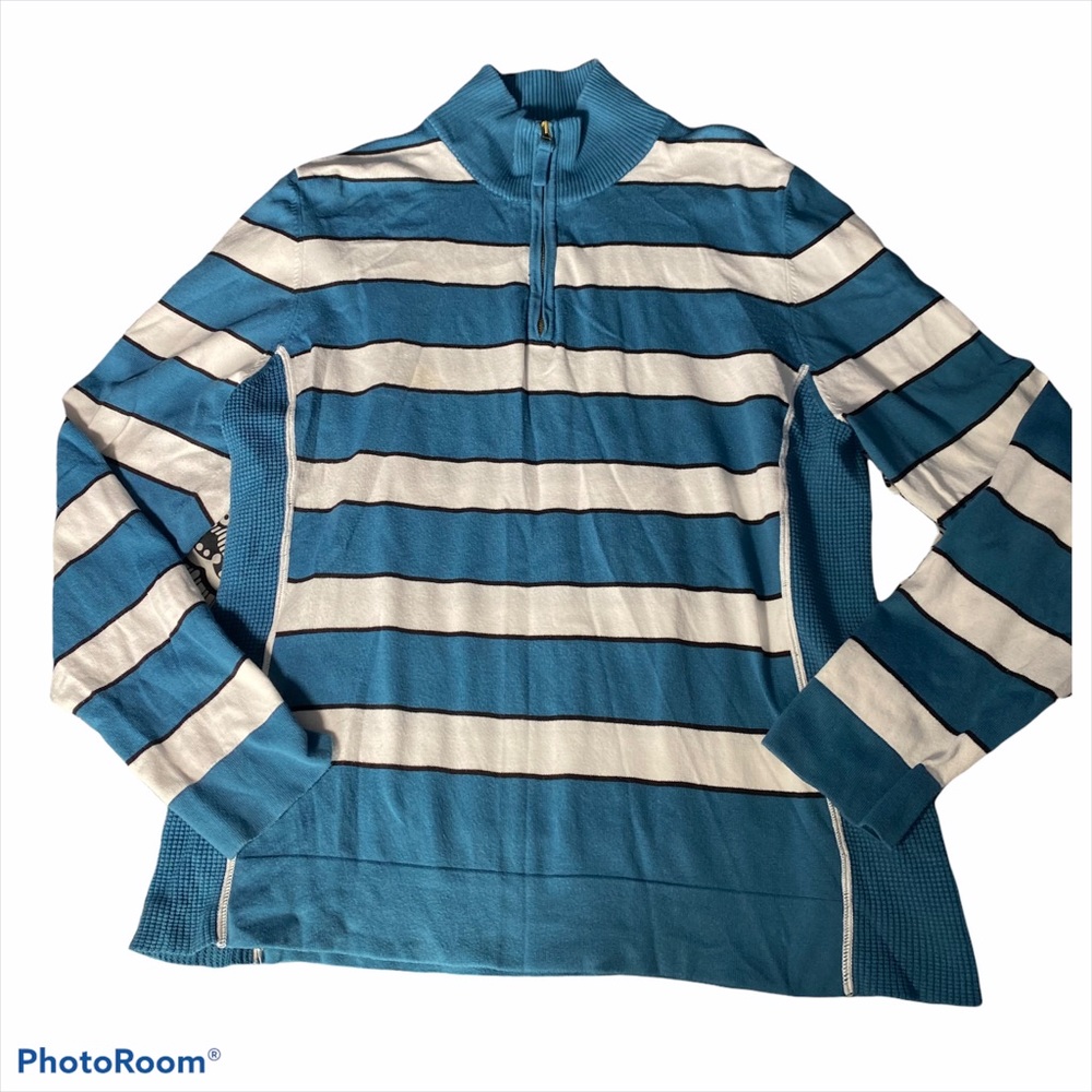 Blue and White Striped Charter Club Sweater
